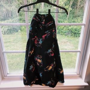 Floral strapless dress